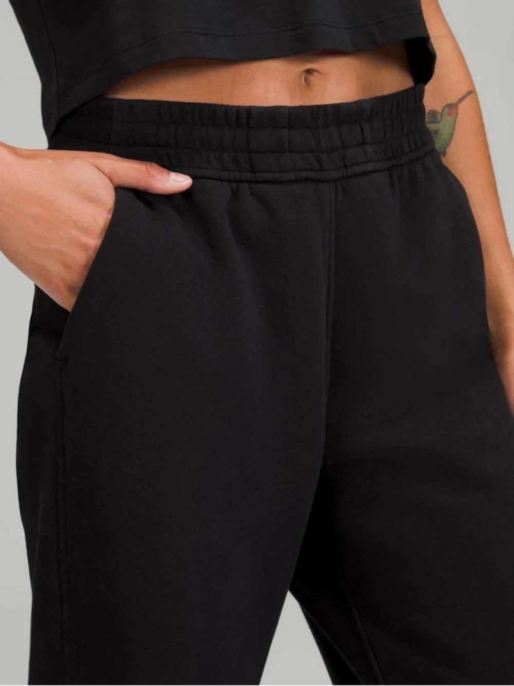 Lululemon Loungeful Straight Leg Pant Lounge Fleece Sweatpants Black Size 8
